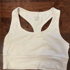 Z Supply Cream Racerback Sports Bra